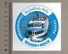Aufkleber/Sticker Donauschifffahrt Wurm+Köck Passau