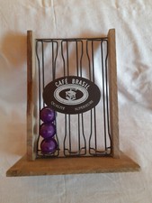 Kaffee Kapselspender / Kapselhalter für 21 Kapseln (holz mit Metall / 27 cm hoch