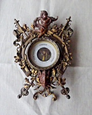 Altes Barometer Historismus Messing Putti Schweineköpfe Jagd