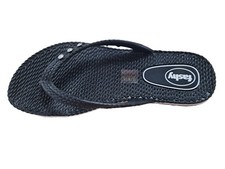 Fashy Strand- & Badeschuh/Flip-Flop/ schwarz/stilvolle Bandage mit Strasssteinen