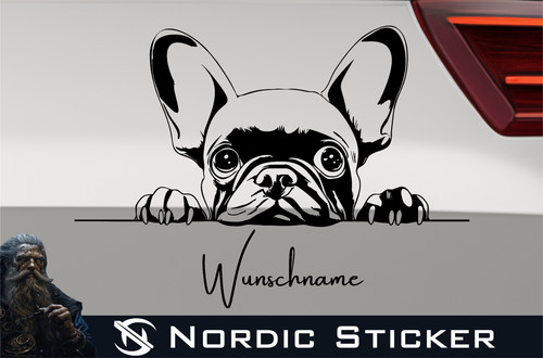 Peeking dog wunschtext - peeking, mit