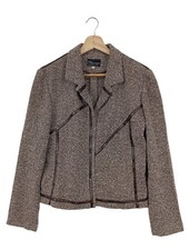 GINGER Kurzjacke Damen Jacke Gr. DE 42 hellgrau Casual-Look