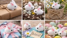 30 Stk Osterhase weiß