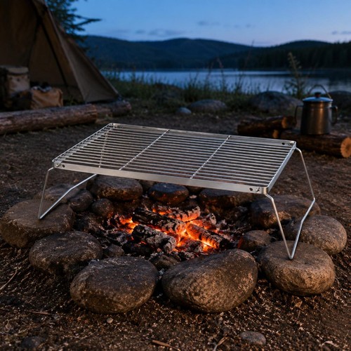 Klappbarer edelstahl grillrost - klappbarer, edelstahl-grillrost