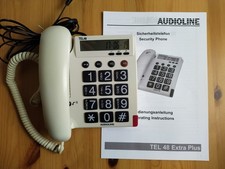 Audioline TEL 48 G – Großtasten-Telefon, Festnetz, Senioren