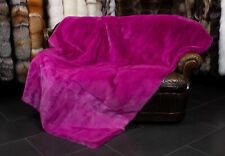 Echte Nerzfelldecke in Pink