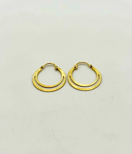 Gelbgold creolen ohrstecker - gelbgold, /