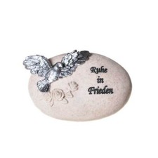 Stein mit Taube "Ruhe in