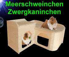 Nager 🐹🐇 HOLZ ZWERGKANINCHEN MEERSCHWEINCHEN HAUS Zubehör Nest Kaninchen etc.