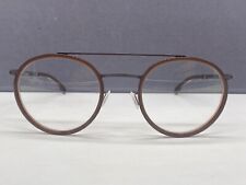 IC! Berlin Brille Herren Rund Panto Braun Buran Teak Windsor Metall Kunststoff
