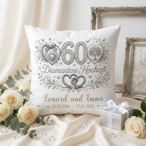 Kissen diamantene hochzeit - kissen,