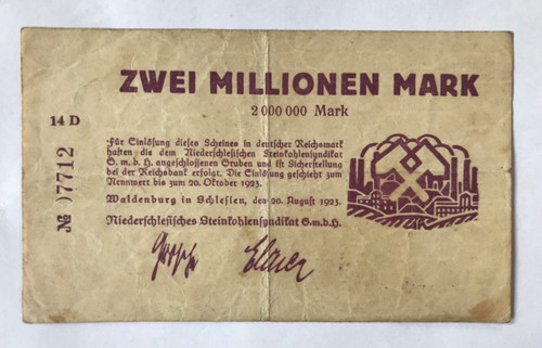 Notgeld waldenburg - waldenburg, in