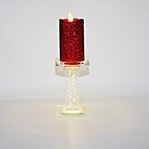 Led kerzenständer magie glas - led,