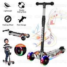 Kinderroller Kinder Scooter Dreiradscooter mit LED Räder Cityroller ab 3 Jahre