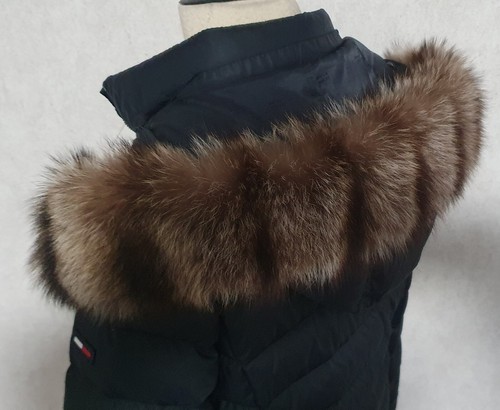 Waschbär pelzstreifen kapuze - waschbär,
