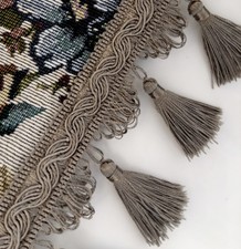 ab 1m Quastenborte 8cm Silber