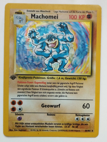 Pokemon karte machomei 1st - ,