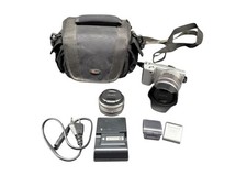 SONY Alpha NEX-5 Systemkamera Silber Objektiv E 3.5-6.6 18-55 E 2.8/16 Geprüft