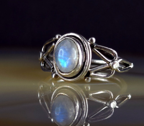 Ring silber 925 - ring, mondstein