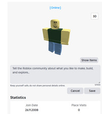 OG roblox account 2008