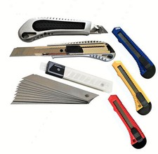 Cuttermesser Kattermesser Messer Teppichmesser 4 Stück 18mm + 10 Klingen