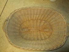 Weiden Korb geflochten Wäschekorb groß oval  Aufbewahrung