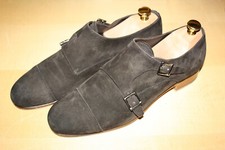 SANTONI Schuhe Wildleder Businessschuhe Gr. 41,5 (42,0) Braun Double Monk Neuwer