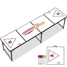 Bier Pong Tisch 'Selbst Gestalten' Beerpong Bierpong Trinkspiel Klapptisch Party