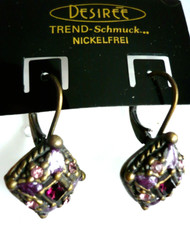 kurze Glitzer Strass Ohrringe