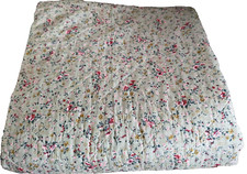 Tagesdecke Bettüberwurf 140x180 Decke Steppdecke Plaid zartgrün geblümt