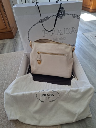 Prada lederhandtasche creme - prada,