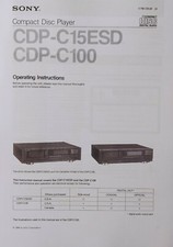 Sony CDP-C15ESD/CDP-C100