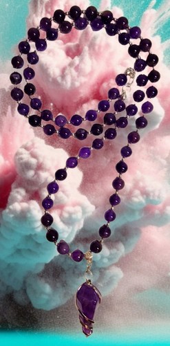Amethyst halskette cm - halskette🦋50,