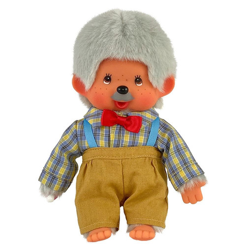 Monchhichi gray grandpa - 8",