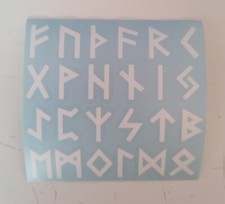 Runen Aufkleber altes Futhark Runenalphabet Wikinger Odin Magie