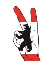 Aufkleber Peace-Finger Berlin