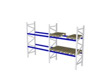 SSI Schäfer PR600 Palettenregal H3600 mm LW2700 mm 2 Ebenen Fachlast 1650 kg
