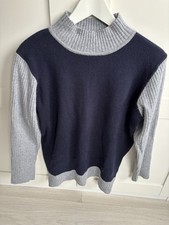 Damen Rollkragenpullover, Golfino, Größe 40, Grau/blau, Zustand Sehr Gut 