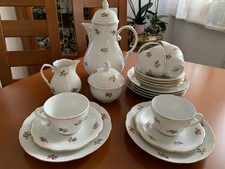 LEUCHTENBURG Kaffeeservice Feines Porzellan Thüringen 6 Per. Blumendekor Top