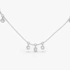 Ladies necklace white gold - , 585