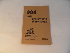 altes Heft Westfalia Werkzeug Werkzeuge 1934 
