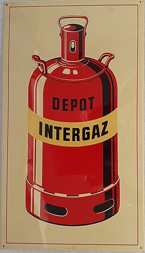 Depot intergaz blechschild - intergaz,