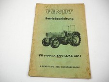 Fendt Favorit 610 611 612 S Schlepper Betriebsanleitung Bedienung 1972