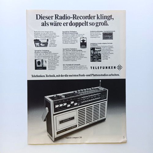 1975 telefunken radio bajazzo - telefunken,