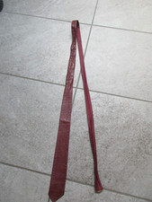 Krawatte braun Glattleder oder Lederoptik? schmal, ca. 137 x 4,5 cm