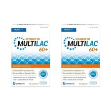 Multilac Synbiotic 60+ 40 Kapseln Multi-Stamm probiotische präbiotische Darmflora