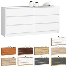 Kommode AKORD K160 mit 6 Schubladen B160 x H77 x T40 cm