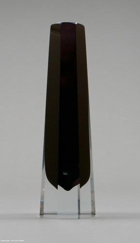 Kantige glasvase murano in - -,