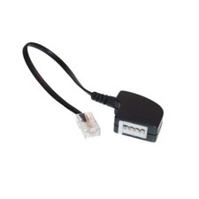 Telefon Adapter TAE F-Kupplung auf RJ45 Western-Stecker 4-adrig Flach 0,2m