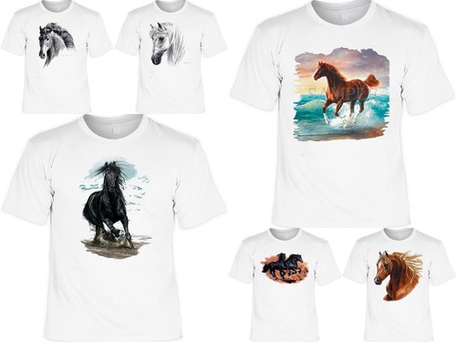 Pferde motiv shirt - pferde, t-shirt